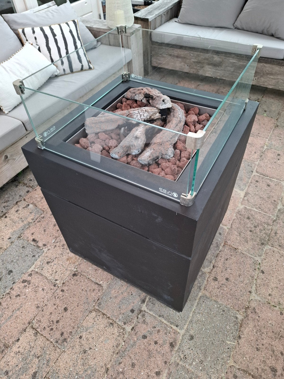 Cosi Fire gashaard als nieuw inclusief glasset vierkant, Ophalen, Zo goed als nieuw