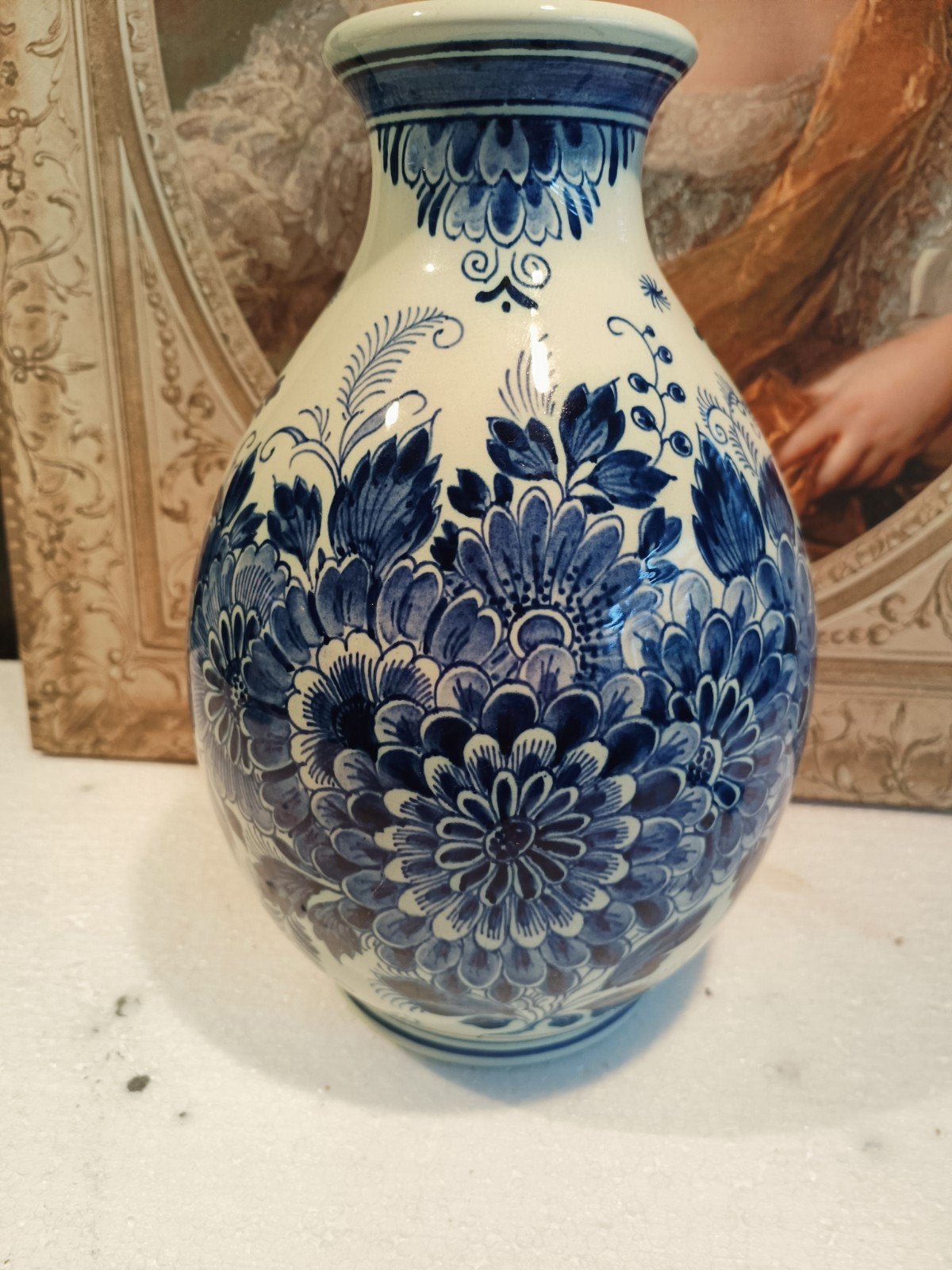 Prachtige RAM Arnhem Delftsblauw Vaas 25cm, Antiek en Kunst, Ophalen of Verzenden