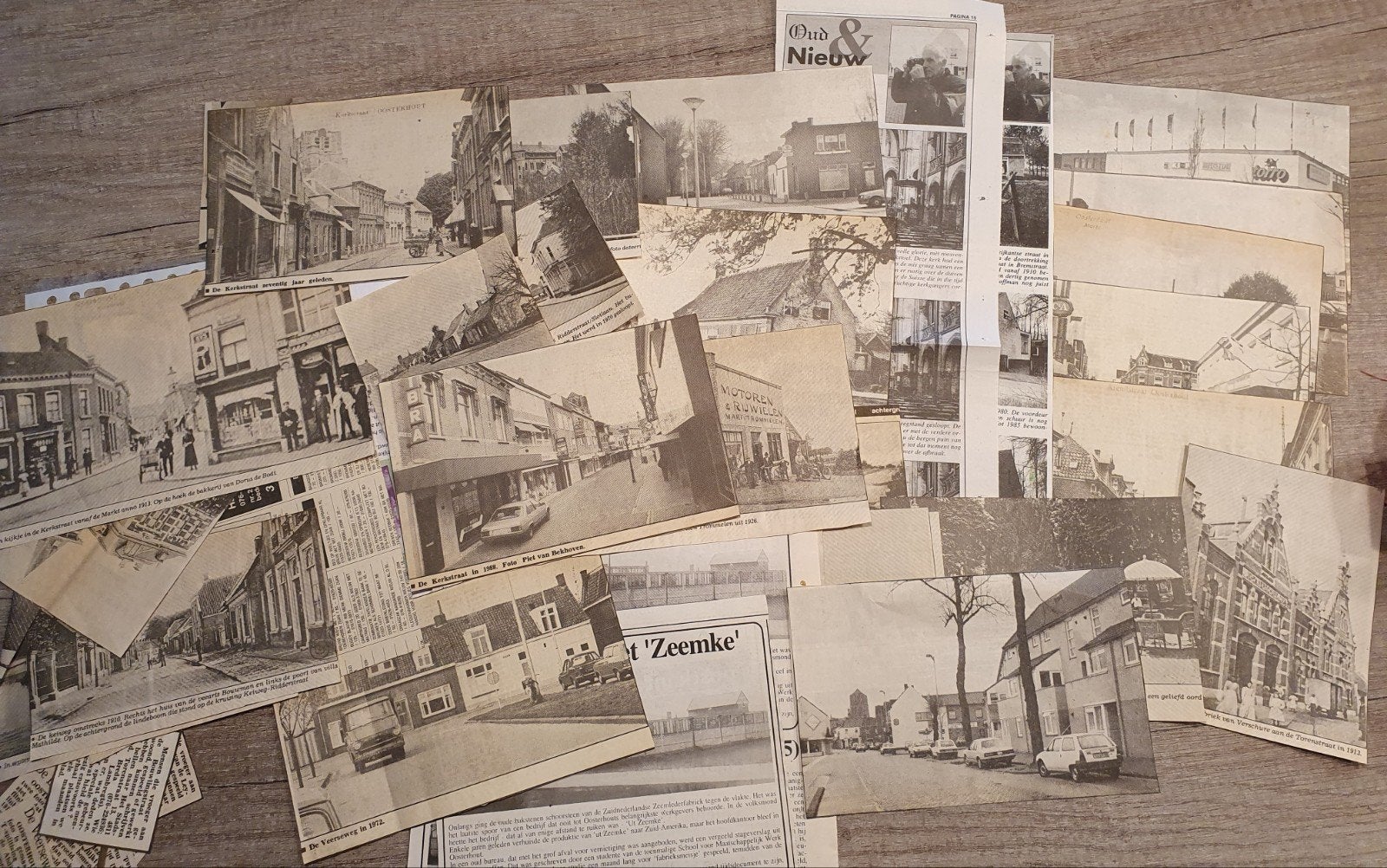 Stapel krantenfoto's van Oosterhout mbr, Ophalen of Verzenden, Voor 1940, Overige onderwerpen