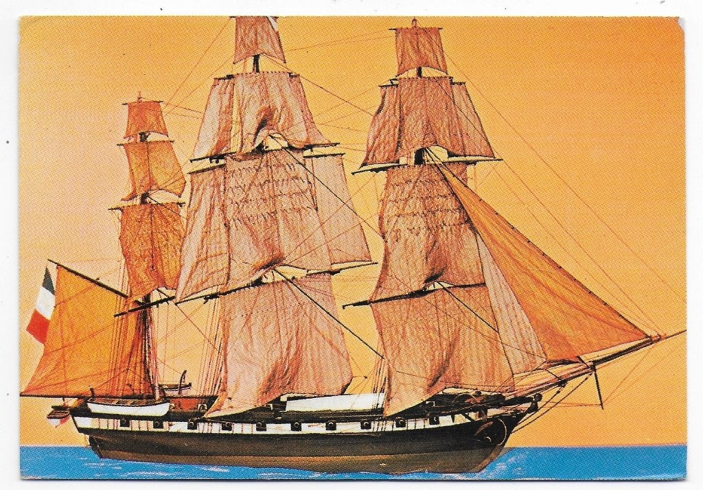 Zeilschip Frans Korvet 1930 Gelopen Ansichtkaart (B 2687 ), Ophalen of Verzenden, 1980 tot heden, Gelopen