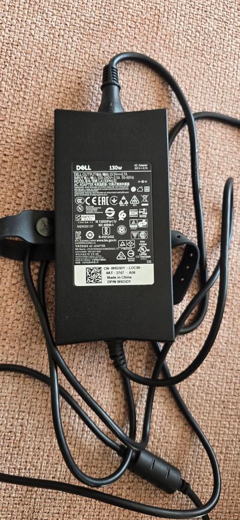 Dell 130W laptop oplader, Computers en Software, Laptop-opladers, Ophalen of Verzenden