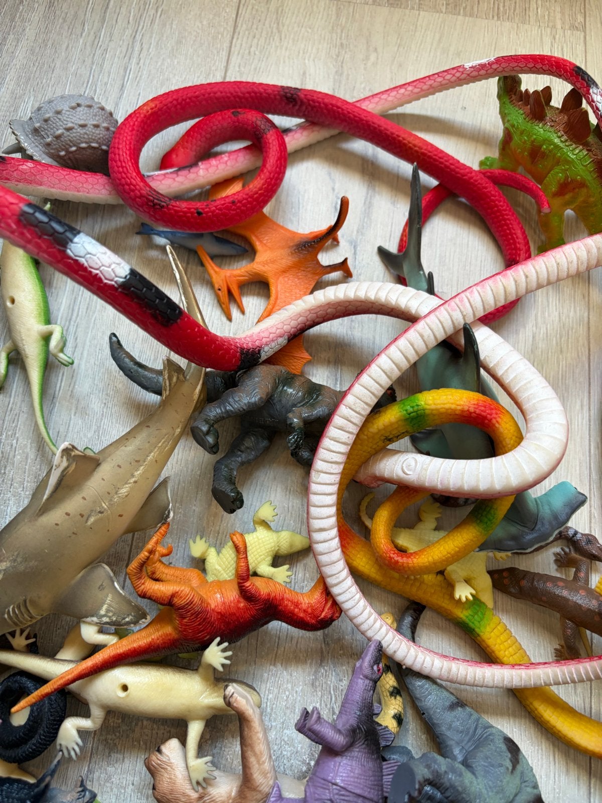 Grote collectie plastic speelgoeddieren: dinosaurussen, slan, Kinderen en Baby's, Ophalen of Verzenden, Gebruikt, Jongen of Meisje