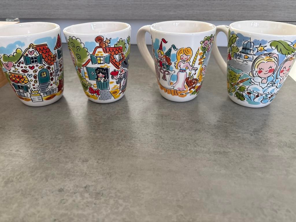 4 Efteling Blond Amsterdam thee mokken, Ophalen, Gebruikt, Gebruiksvoorwerp