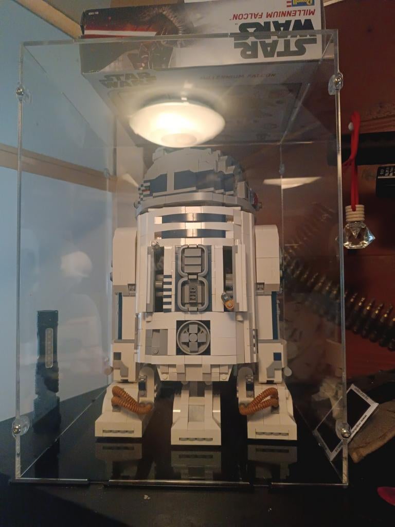 Lego Star Wars R2-D2 in display vitrine, Star Wars, Lego, Compleet, Ophalen of Verzenden