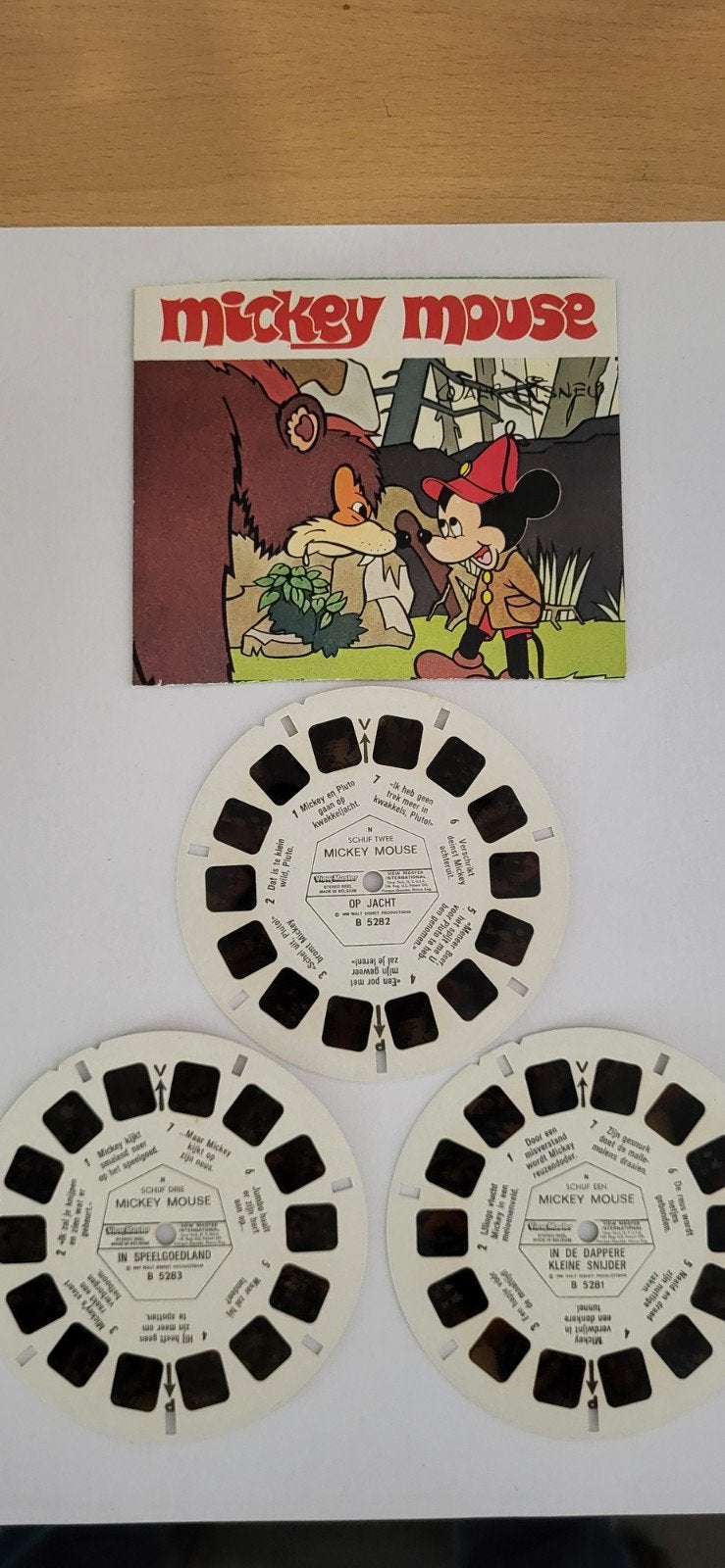 Mickey Mouse View-Master plaatjes - Vintage Disney, Ophalen of Verzenden, Mickey Mouse, Gebruikt, Beeldje of Figuurtje
