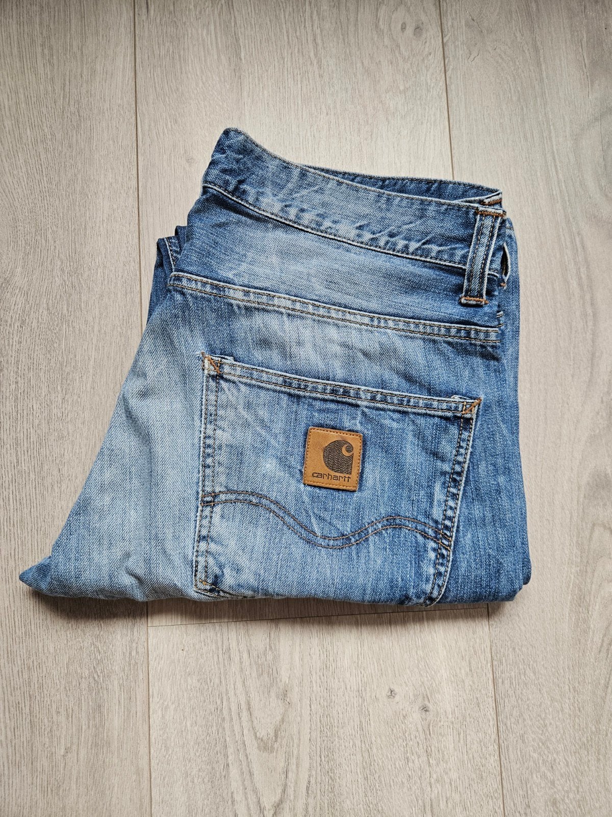 Carhartt Jeans W33 L34 - Gedragen, Blauw, Carhartt, Ophalen of Verzenden, W33 - W34 (confectie 48/50)