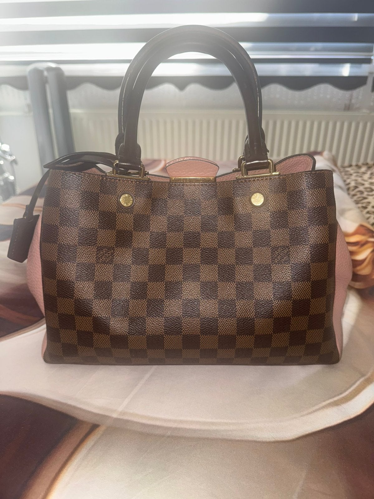 Louis Vuitton Brittany Damier Ebene Tas, Ophalen of Verzenden, Zo goed als nieuw, Bruin, Handtas