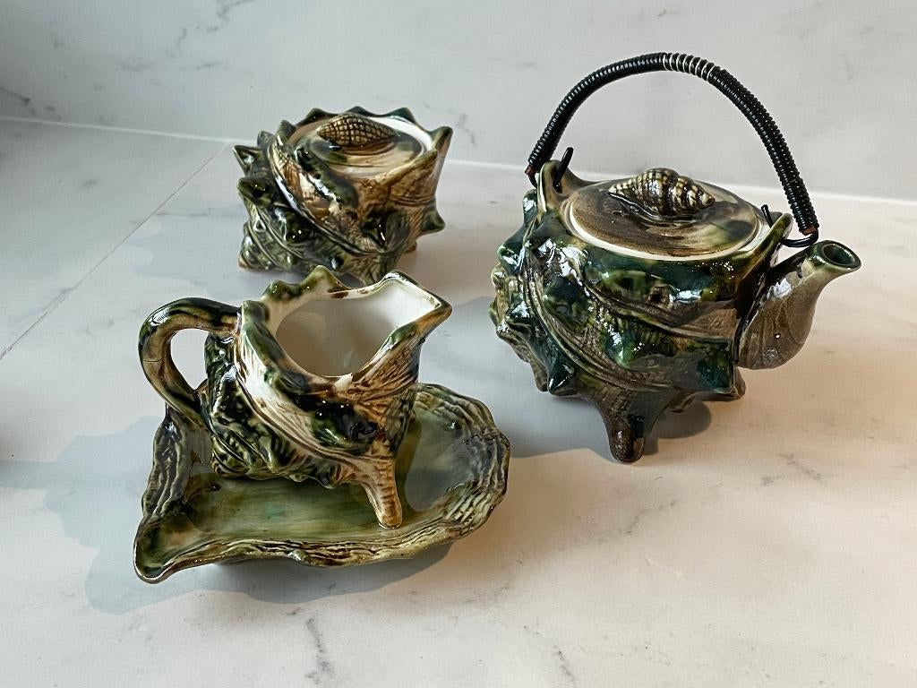 Zeldzaam: Vintage Japanse schelp thee set., Ophalen of Verzenden