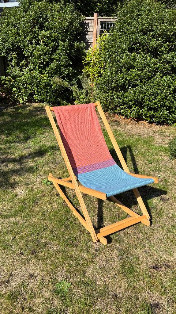 Weltevree beach chair (schommelstoel tuinstoel strandstoel), Ophalen, Zo goed als nieuw, Hout, Inklapbaar