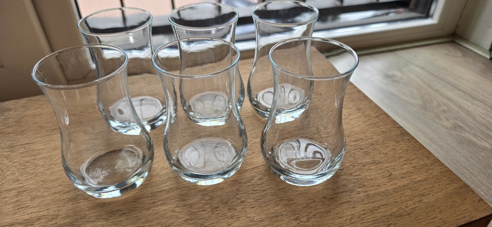 Set van 6 Turkse theeglazen, Ophalen of Verzenden, Overige merken, Glas, Overige typen