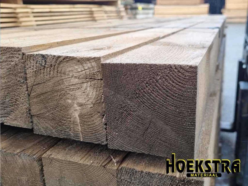 🟡 Douglas Bruin geïmpregneerde palen 100x100mm & 150x150mm, Tuin en Terras, Palen, Balken en Planken, Nieuw, Palen, 250 cm of meer