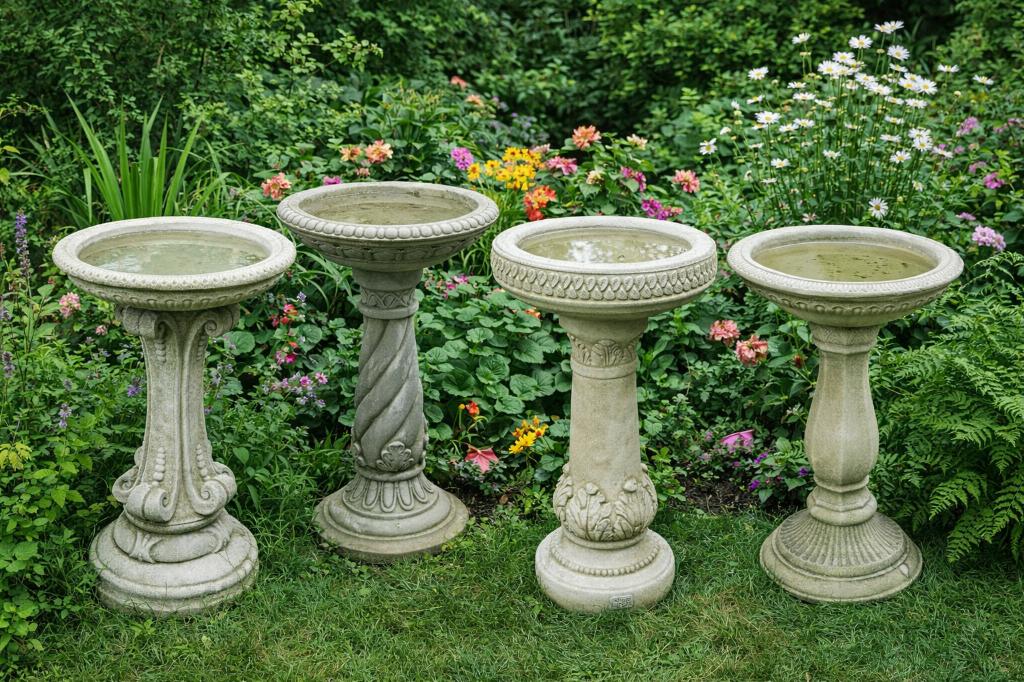 handgemaakte vogelbaden / vogeldrinkschalen vogelbad op voet, Tuin en Terras, Www.bossewinkel.nl, Nieuw, Ophalen of Verzenden