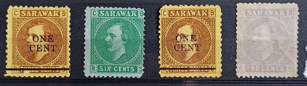 Sarawak Postzegels - Diverse Waardes, Ophalen of Verzenden, Buitenland