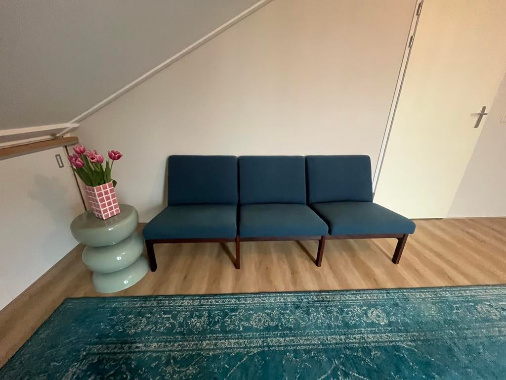 Vintage 3-zits bank Yngve Ekström voor Pastoe, Gebruikt, Minder dan 75 cm, 150 tot 200 cm, Driepersoons