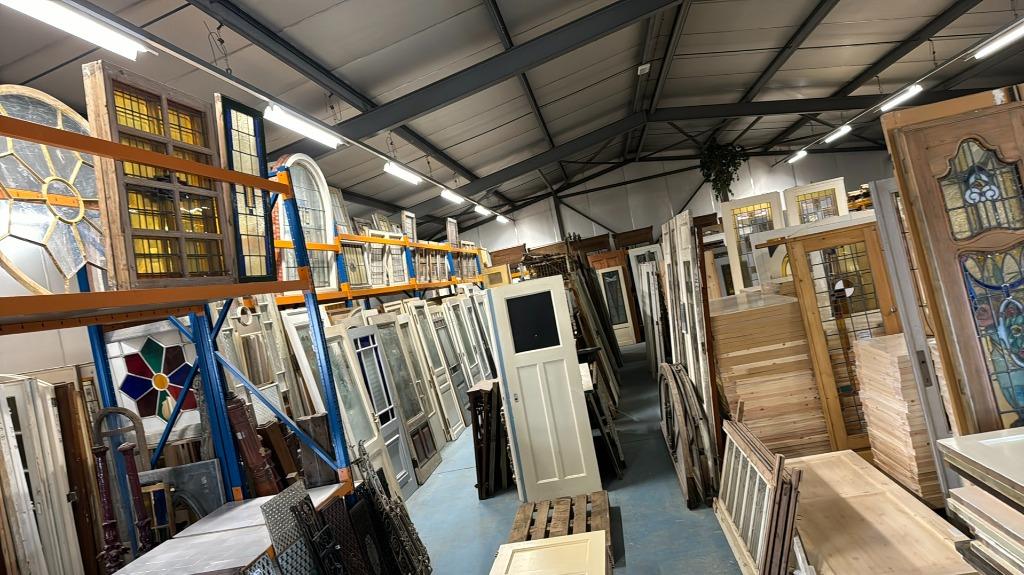 Grote voorraad oude gebruikte paneeldeuren +-1500 stuks., Doe-het-zelf en Verbouw, Deuren en Horren, Ophalen, Gebruikt, Glas, Binnendeur