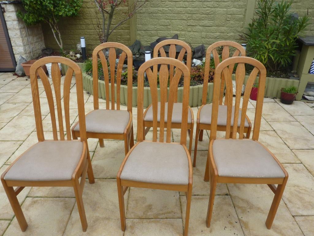 6 stoelen opknappertjes, Ophalen, Gebruikt, Bruin, Vijf, Zes of meer stoelen