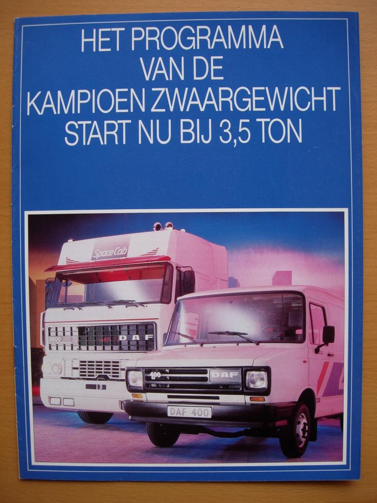 DAF Programma ca 1986 - 3600 2800 2500 2100 1900 1700 1300, Boeken, Auto's | Folders en Tijdschriften, Zo goed als nieuw, Overige merken