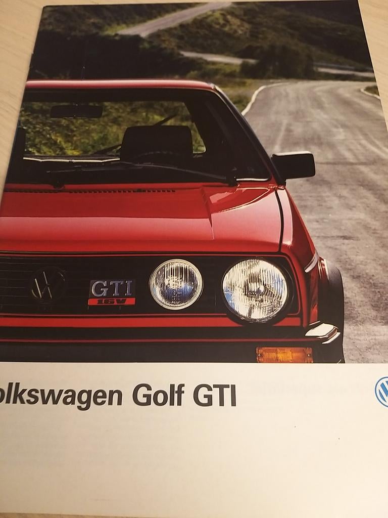 1987 nieuwst Volkswagen Golf GTI 16v G60 Nederlandse folder, Ophalen of Verzenden, Zo goed als nieuw, Volkswagen