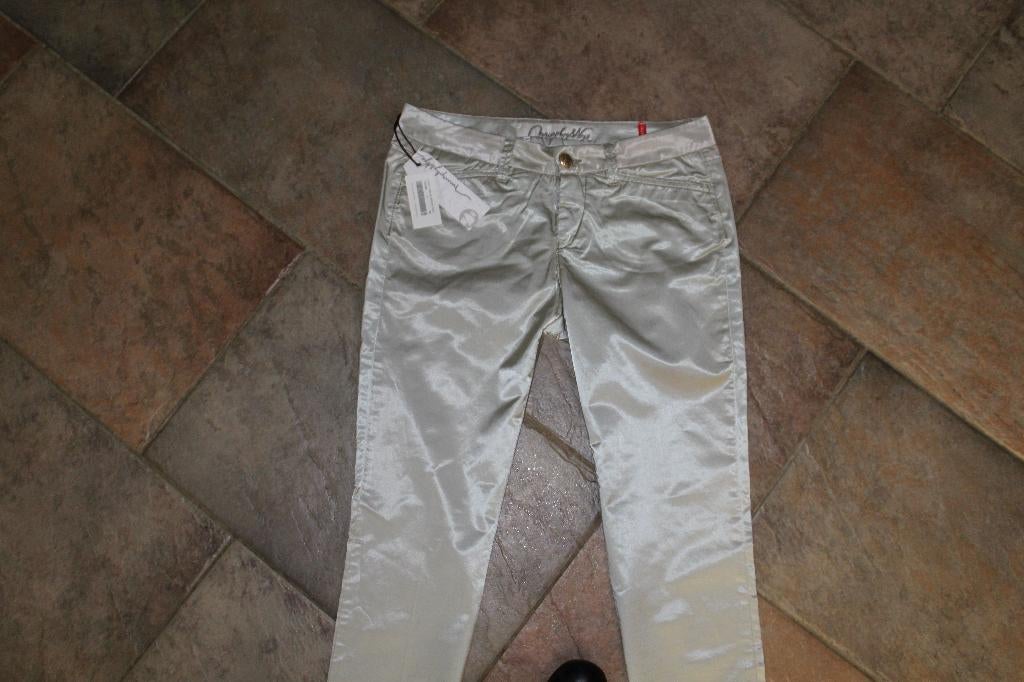 Murphy & Nye stretch goud glans broek mt 30 SUPERKOOPJE, Maat 38/40 (M), Overige kleuren, ., Nieuw