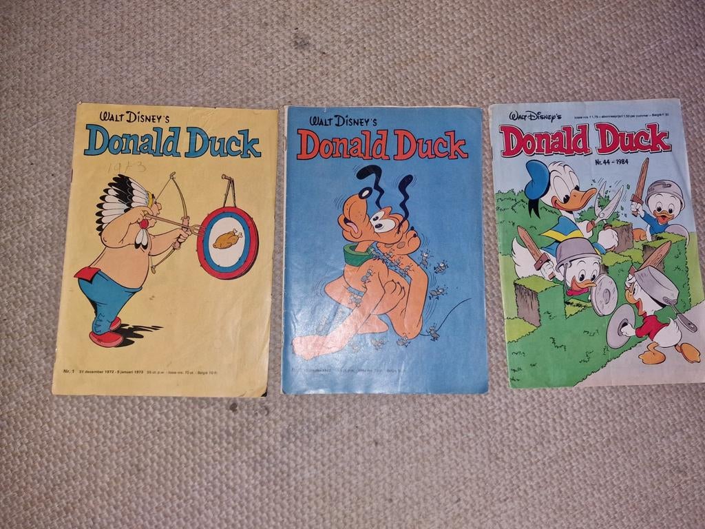 3 Donald Duck Strips - 1972, 1973, 1984 - Ophalen, Boeken, Stripboeken, Walt Disney, Meerdere stripboeken, Ophalen, Gelezen