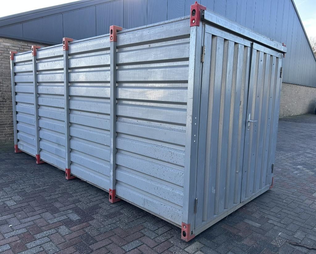 Materiaalcontainer/mobiele werkplek/mobiel kantoor 5.00x2.20, Ophalen, Gebruikt