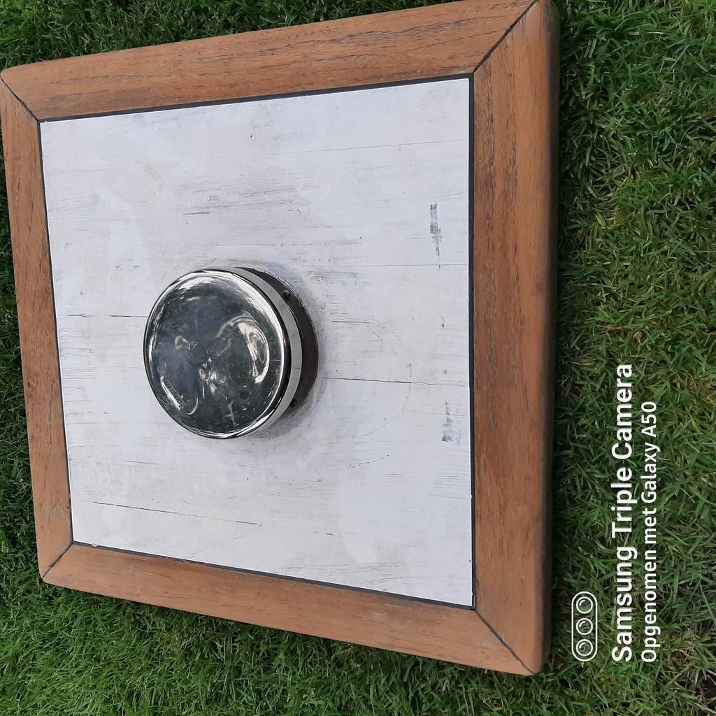 Vluchtluik  54.5x54.5x5 cm teak, Ophalen of Verzenden, Zo goed als nieuw