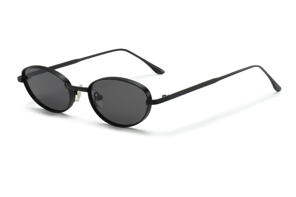 Festival zonnebril / planga / sunnies met metalen montuur, Overige merken, Zonnebril, Zwart, Nieuw