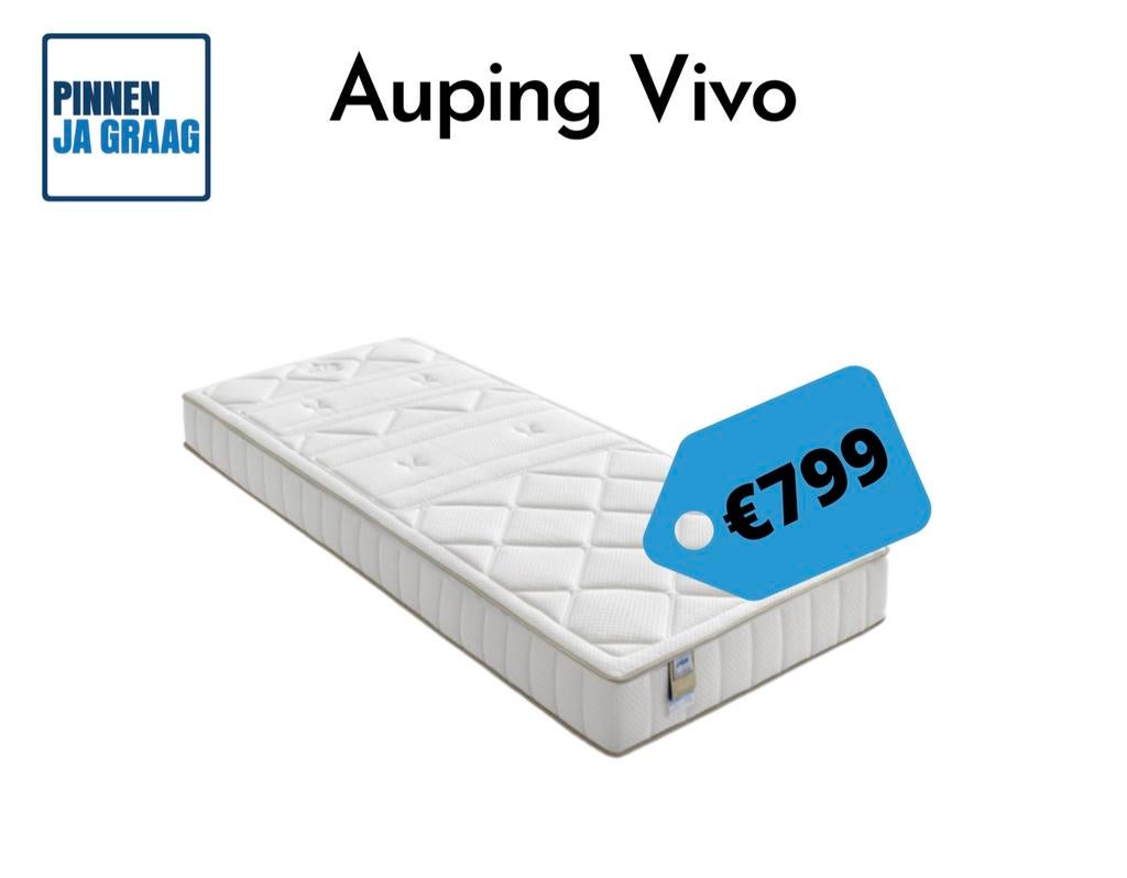1+1 GRATIS BLACK FRIDAY DEALS auping vivo matras 90x210, Ophalen, 90 cm, 210 cm, Matras
