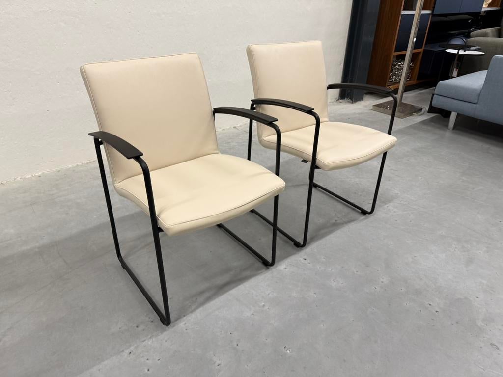 2 Nieuw Leolux Talos eetkamerstoelen Raffino leer Stoel, Huis en Inrichting, Stoelen, Leolux, Twee, Overige kleuren, Nieuw