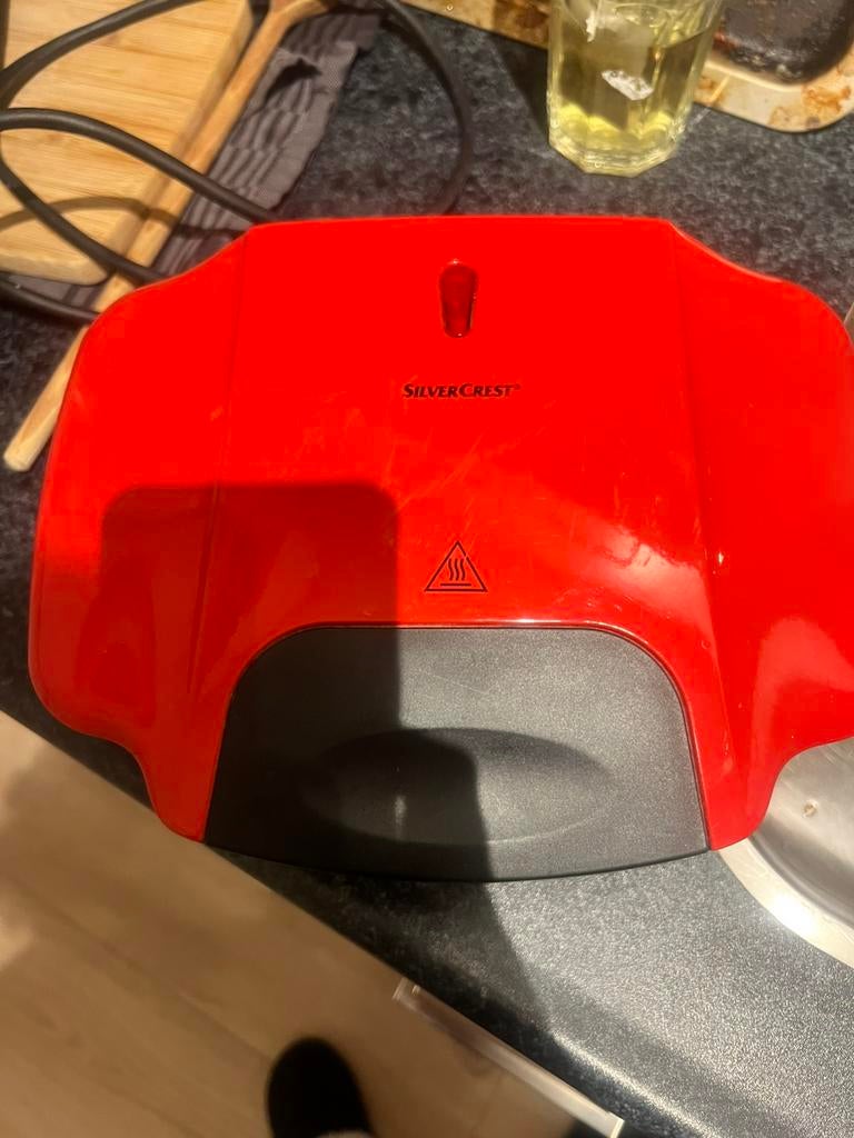 Tosti apparaat rood Silvercrest, Ophalen of Verzenden, Gebruikt