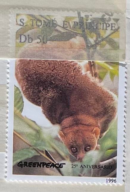 Postzegel Sao E Principe/dier, Ophalen of Verzenden, Dier of Natuur