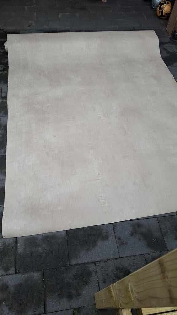 Nieuw vinyl betonlook - 1.7x4.0m, Ophalen, Grijs, Nieuw, Minder dan 10 m²