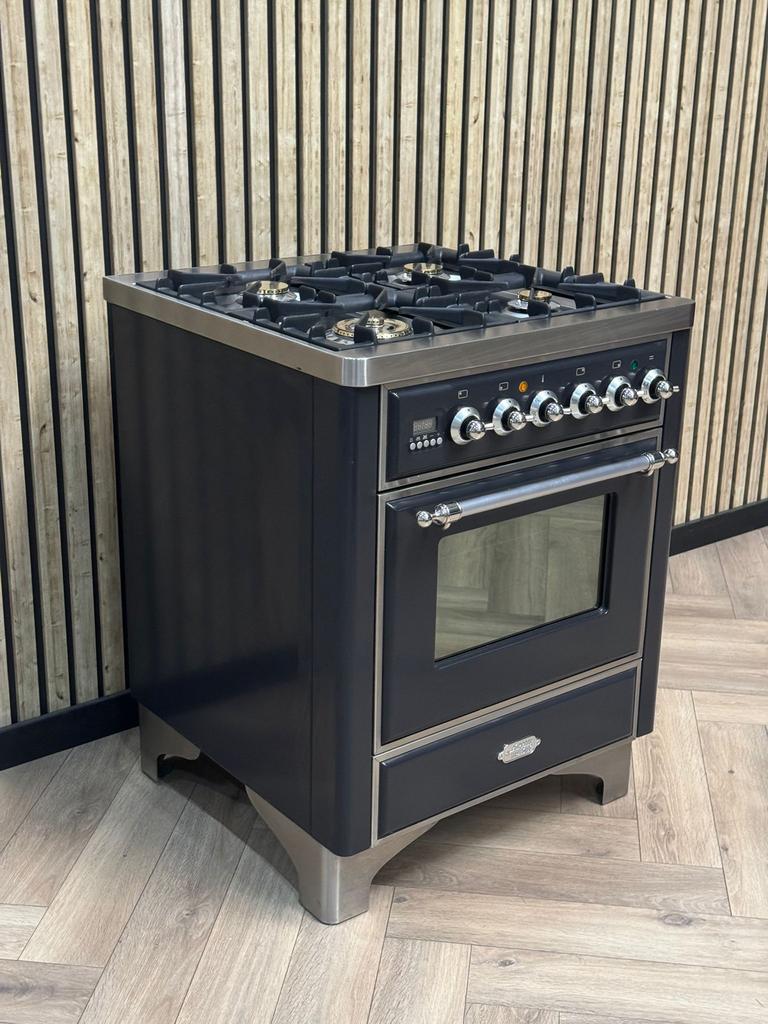 Prachtige Boretti Majestic 70cm fornuis op Gas 4 pits, Witgoed en Apparatuur, Fornuizen, 60 cm of meer, Grill, Ophalen of Verzenden