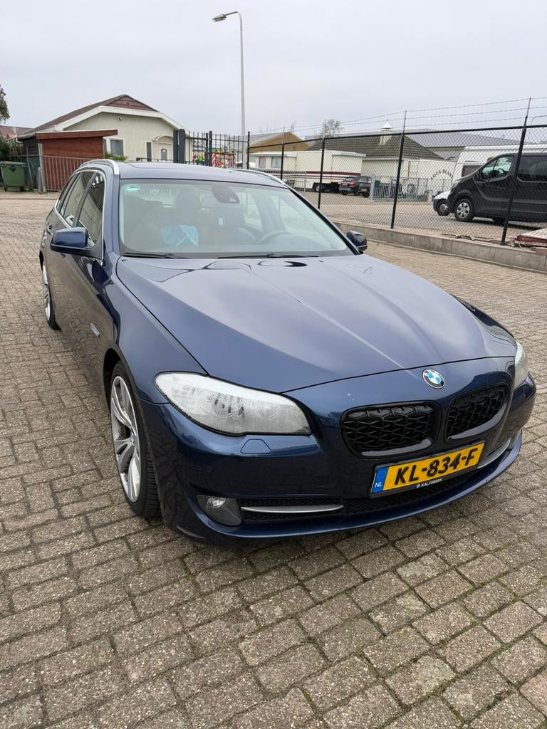 BMW 5-Serie 2.0 520D Touring AUT 2012 Blauw, Auto's, BMW, Achterwielaandrijving, 1995 cc, 2000 kg, Blauw