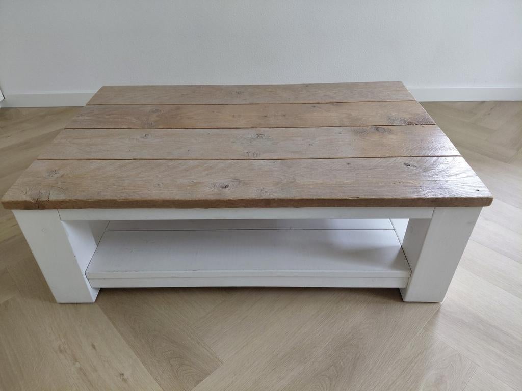 Salontafel van robuust steigerhout, Huis en Inrichting, Tafels | Salontafels, Gebruikt, Minder dan 50 cm, 50 tot 100 cm, 100 tot 150 cm