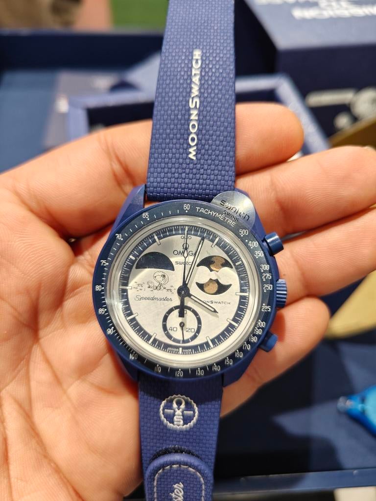 Omega Swatch Mission to Earthphase Moonshine Gold, Kunststof, Polshorloge, Swatch, Nieuw