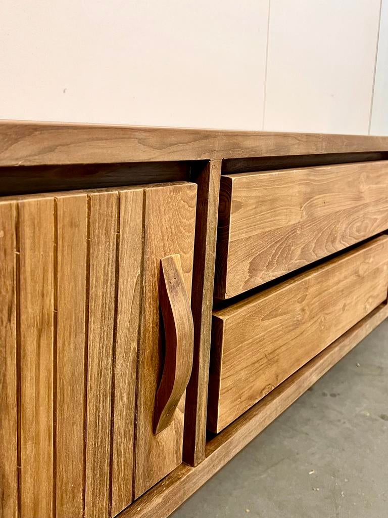 Retro jaren 50 tv-meubel 200 cm <NIEUW>, Huis en Inrichting, Kasten | Televisiemeubels, 150 tot 200 cm, Teakhout, Nieuw, Ophalen of Verzenden