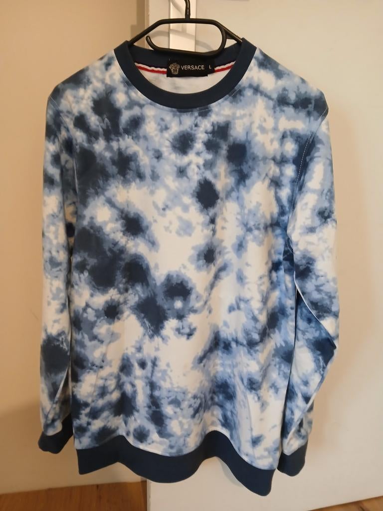 Versace Sweater - Stijlvol en Comfortabel, Maat 52/54 (L), Blauw, Ophalen of Verzenden, Zo goed als nieuw