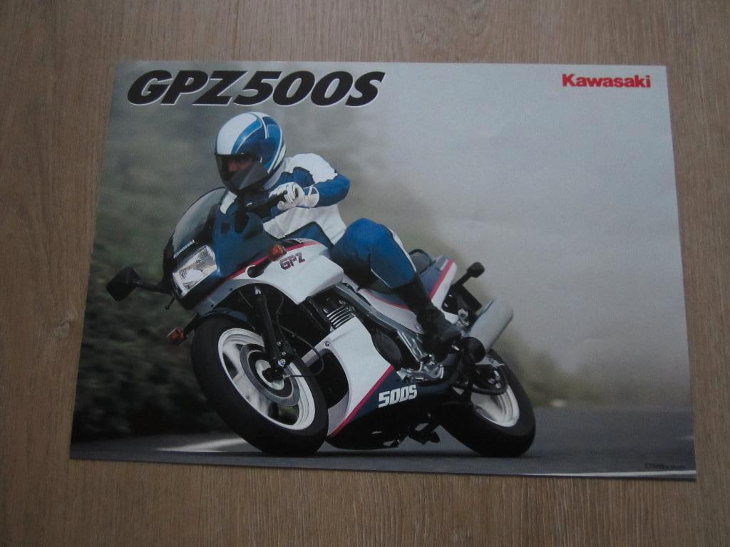 Kawasaki GPZ 500 S brochure folder 1990 ?, Motoren, Handleidingen en Instructieboekjes, Ophalen of Verzenden, Kawasaki