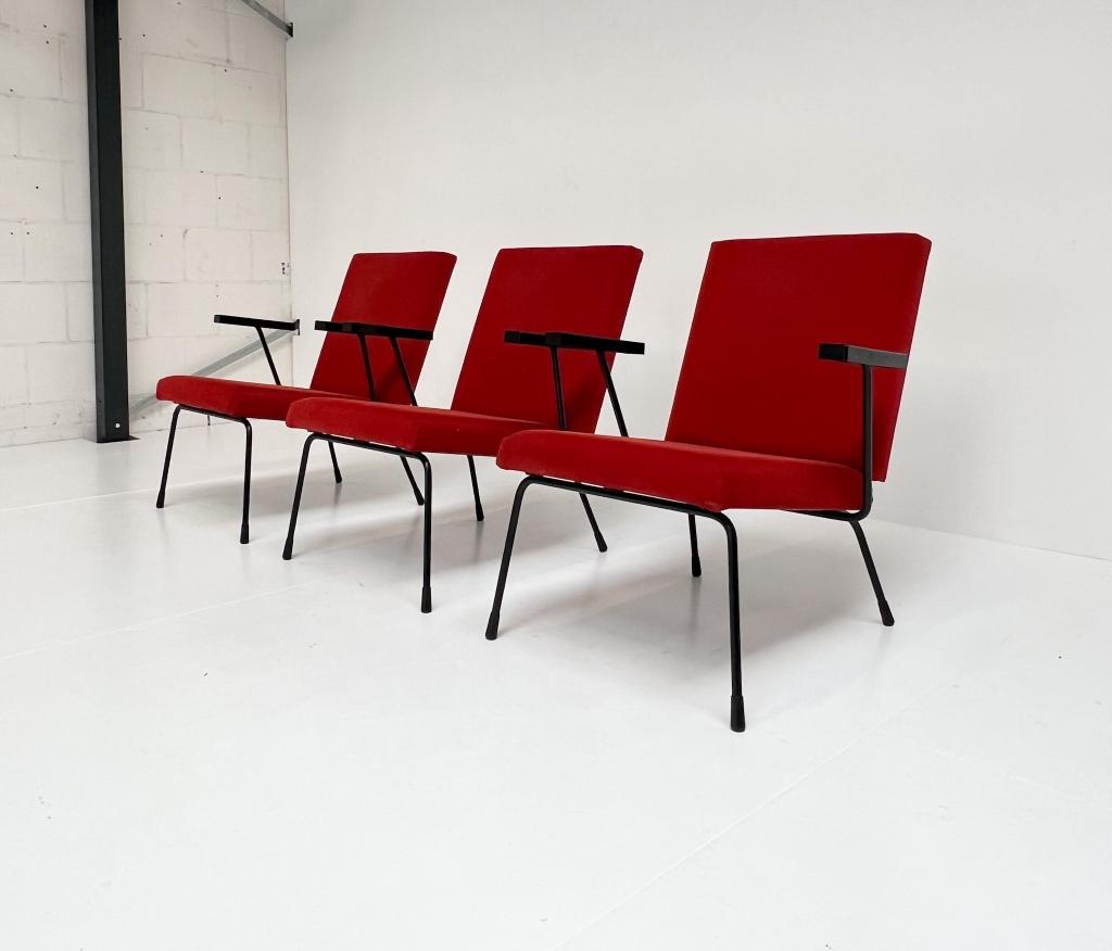 Gispen 1407 fauteuil van Wim Rietveld, 1954, Gebruikt, Minder dan 75 cm, Design, Ophalen of Verzenden