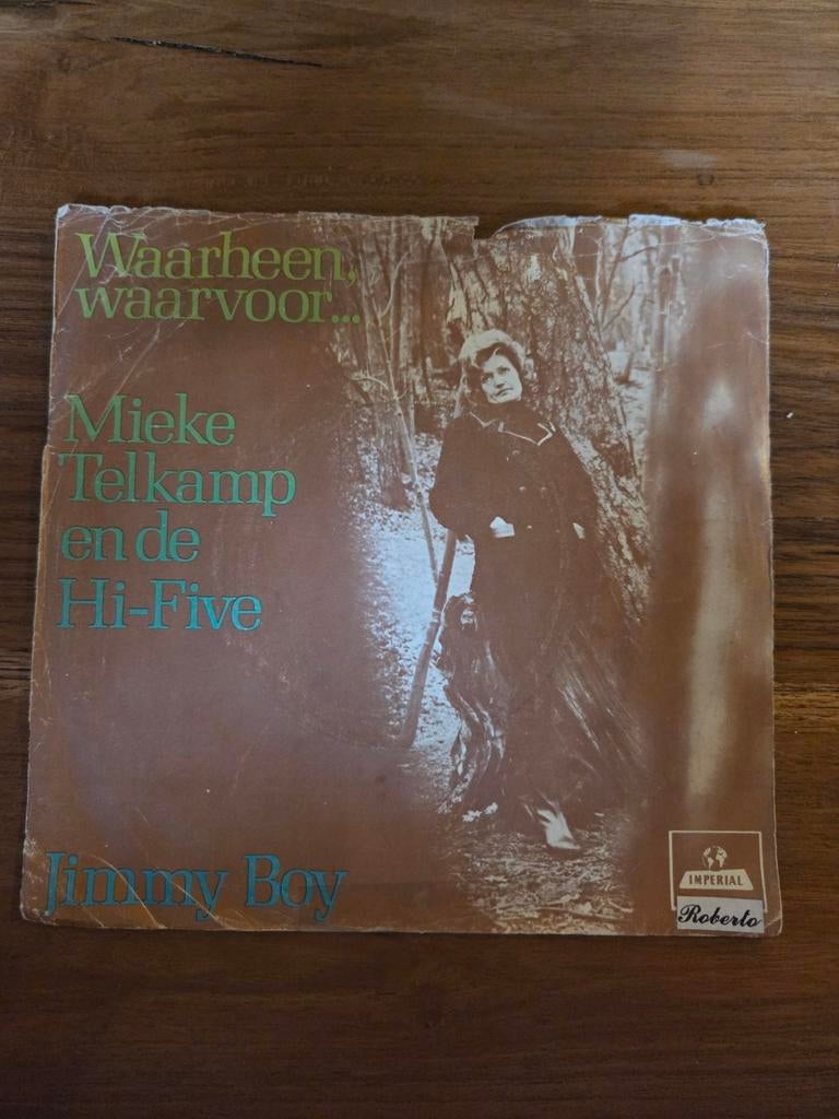 Mieke Telkamp en de Hi-Five - Waarheen waarvoor, Gebruikt, 7 inch, Single, Ophalen of Verzenden