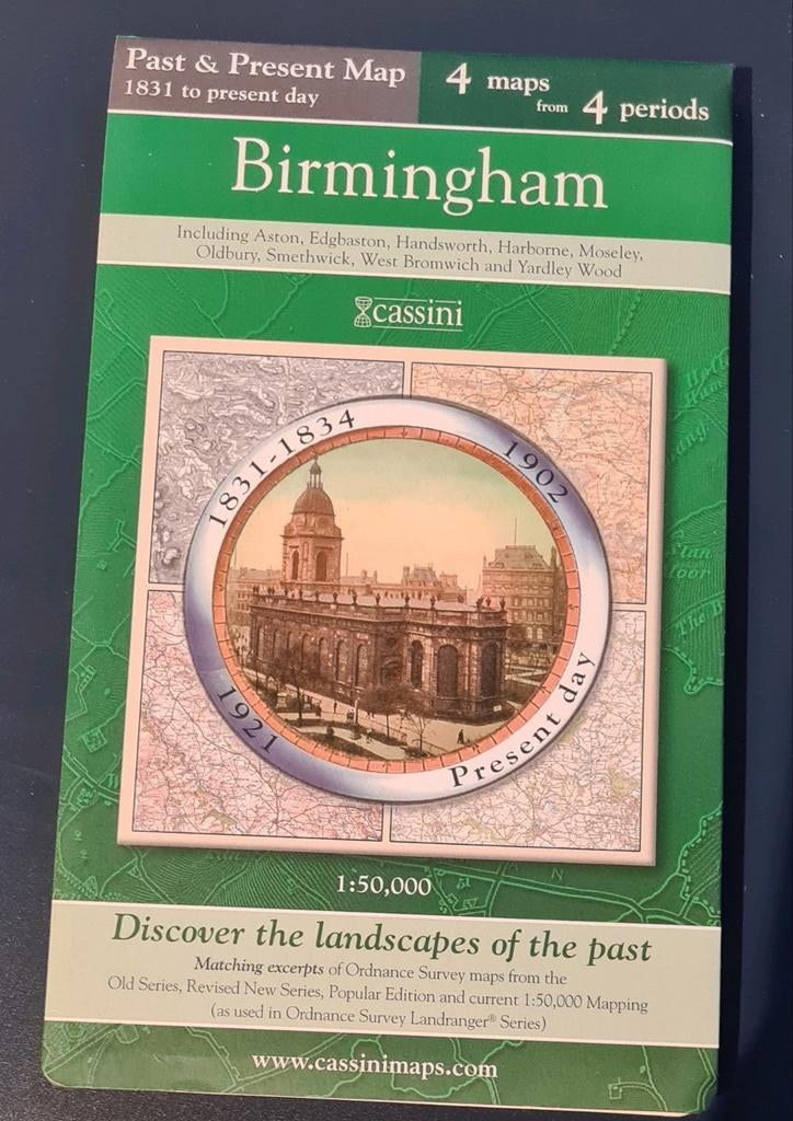 Birmingham Cassini Kaart - Verleden & Heden, Boeken, Atlassen en Landkaarten, Verenigd Koninkrijk, 2000 tot heden, Nieuw, Cassini