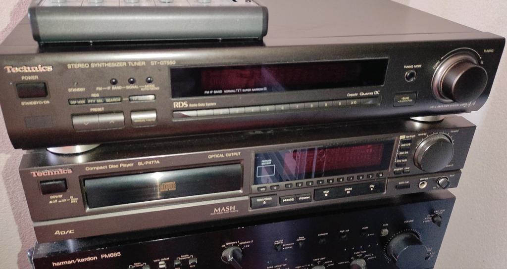 Technics tuner ST-GT550 en cd speler technics sl-p477a, Ophalen of Verzenden, Gebruikt, Overige merken