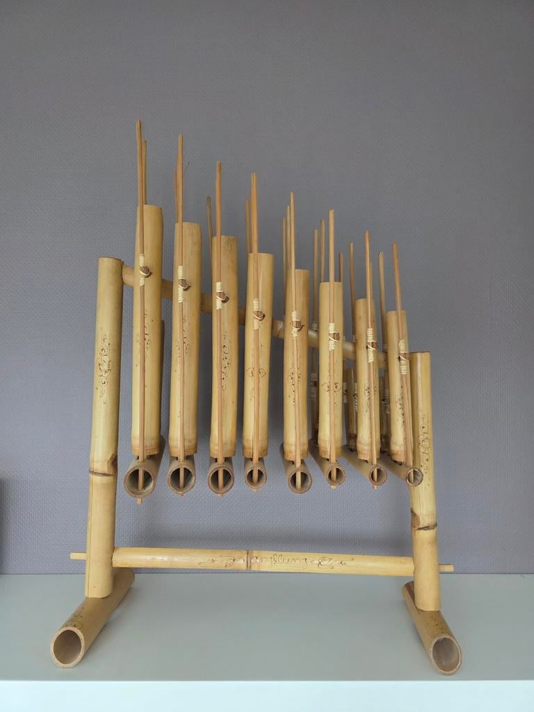 Authentieke Angklung uit Indonesië - Bamboe Muziekinstrument, Ophalen of Verzenden, Gebruikt