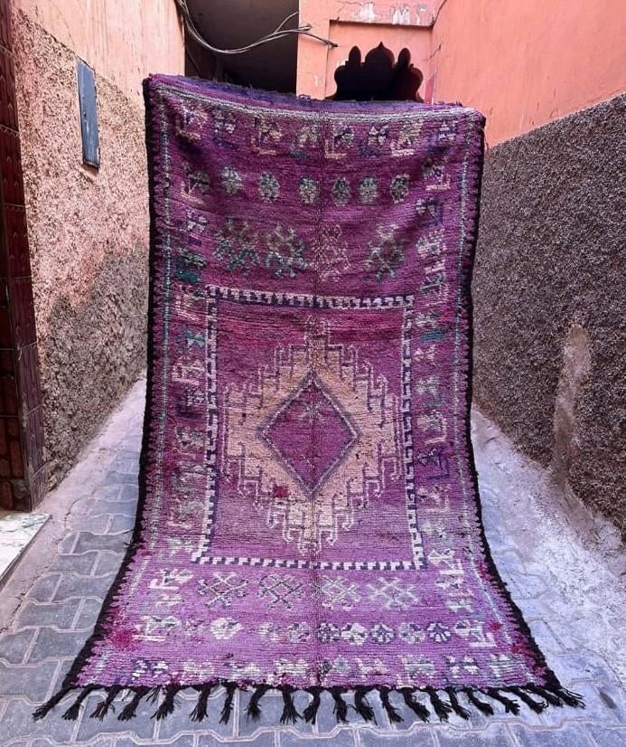 Marokkaans vloerkleed 130x255 cm, vintage tapijt, Huis en Inrichting, Stoffering | Tapijten en Kleden, Ophalen of Verzenden, Rechthoekig