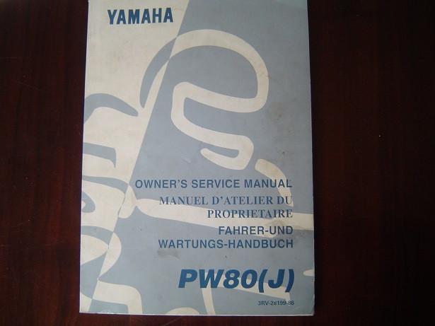 Yamaha PW80 1996 motorcycle owner's service manual PW 80, Ophalen of Verzenden, Yamaha