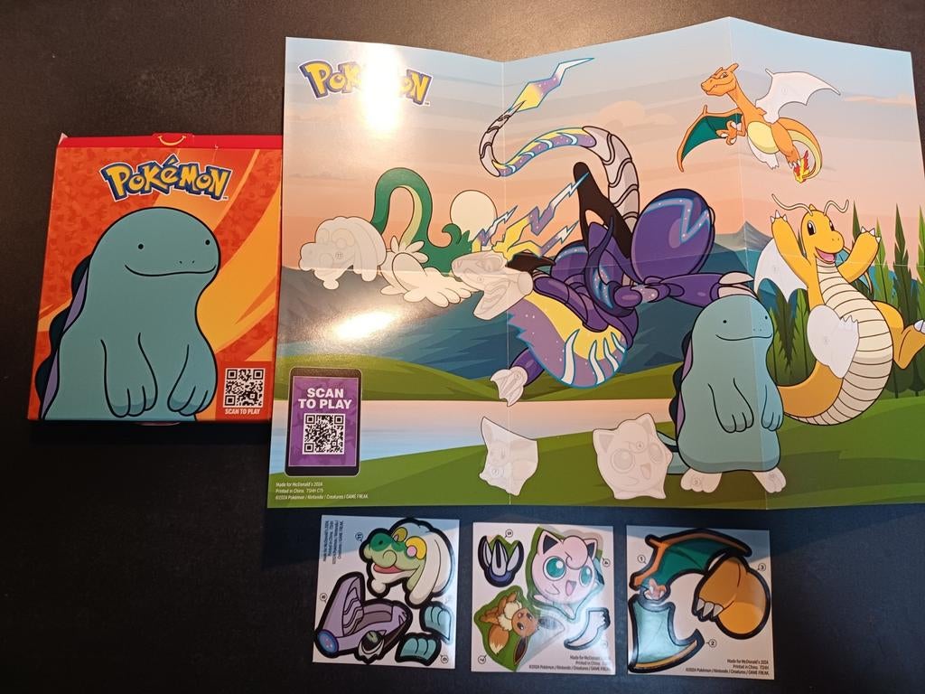 Quagsire Pokemon Stickers & Poster Set, Ophalen of Verzenden, Zo goed als nieuw, Overige typen