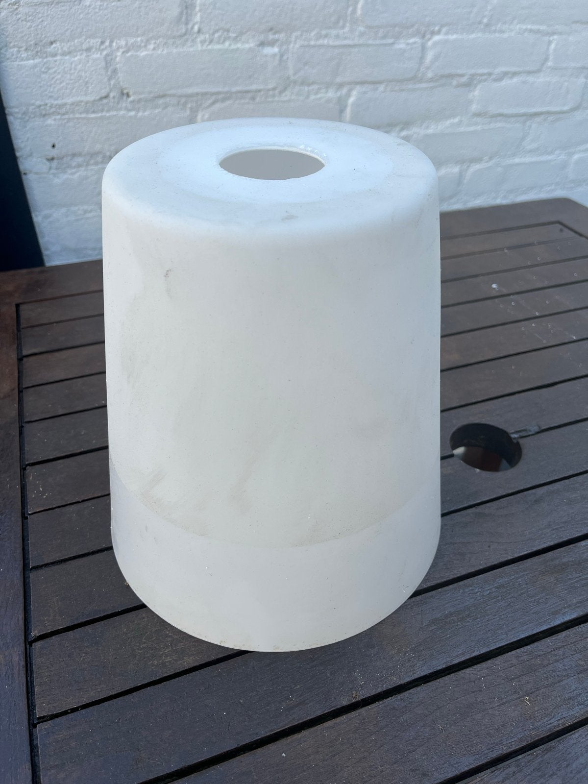 Witte cilinder hanglamp - Modern design ikea, Ophalen, Wit, Gebruikt, Kunststof