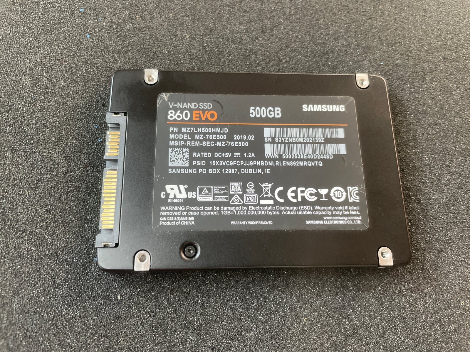 Samsung 860 EVO V-NAND SSD 500GB - Snelle en Betrouwbare Ops, Computers en Software, Intern, Server, Ophalen of Verzenden, Zo goed als nieuw