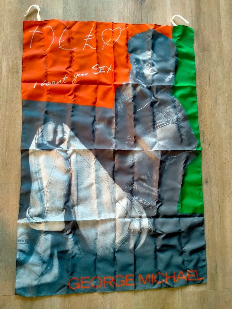 George Michael Wham vintage muziek artiest vlag RARE, Verzamelen, Muziek, Artiesten en Beroemdheden, Ophalen of Verzenden, Zo goed als nieuw